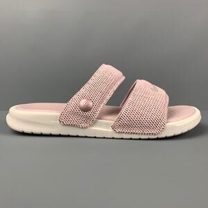 NIKE Size 12 Pink Textured Rubber Sandals